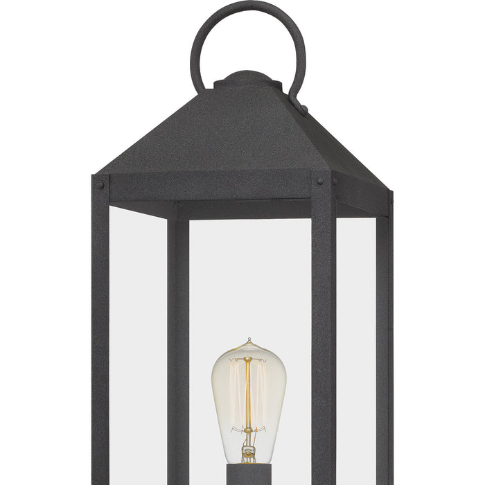 One Light Outdoor Post Mount from the Thorpe collection in Mottled Black finish