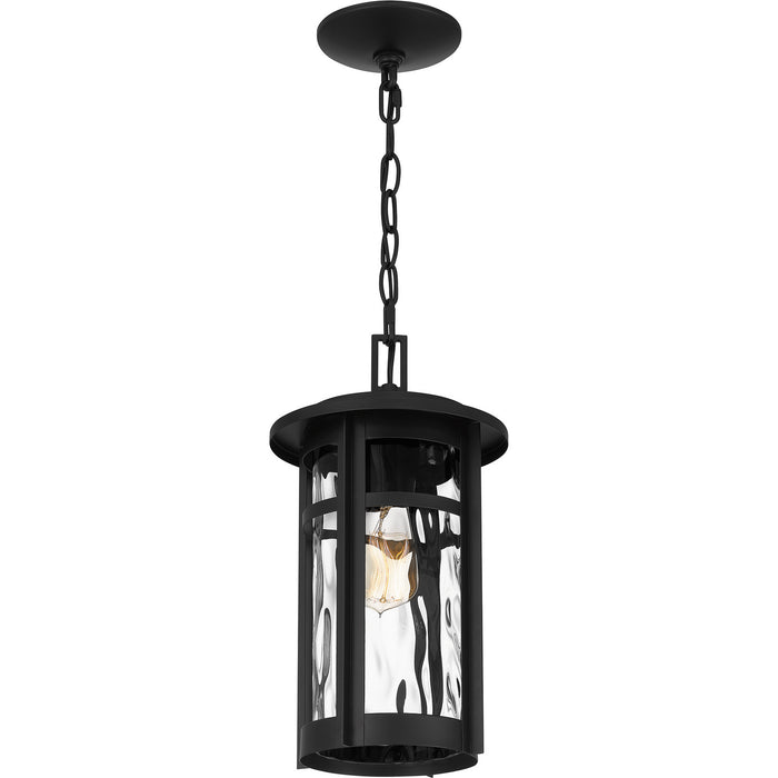 One Light Outdoor Hanging Lantern from the Uma collection in Matte Black finish