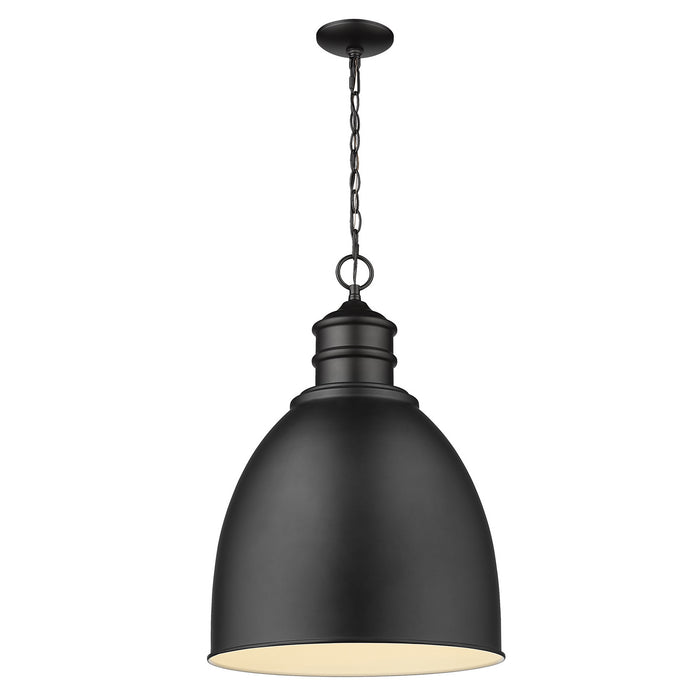 One Light Pendant from the Colby collection in Matte Black finish