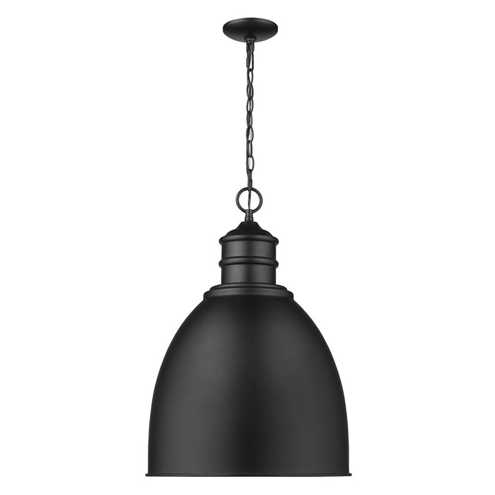 One Light Pendant from the Colby collection in Matte Black finish
