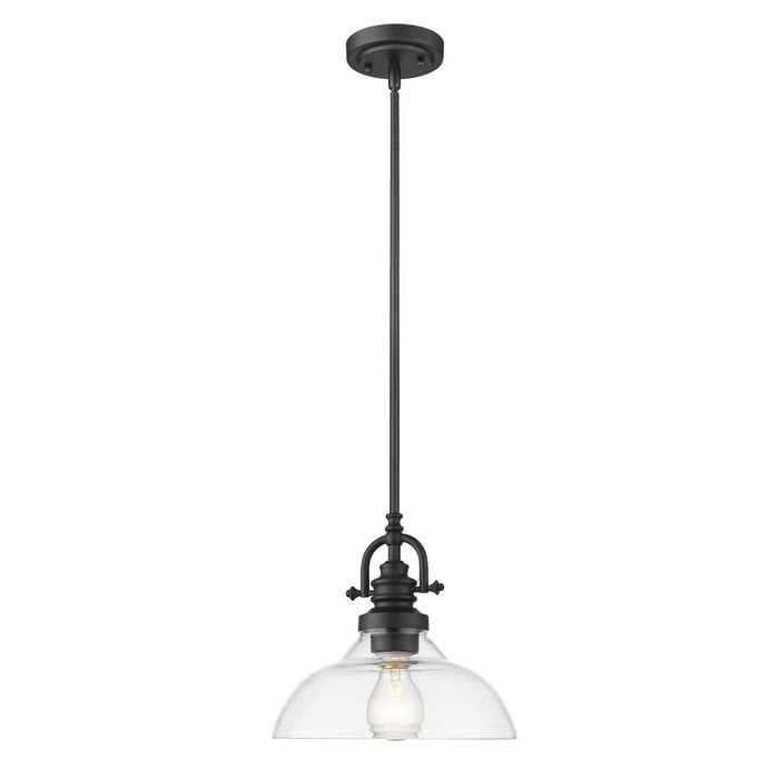 One Light Pendant from the Virginia collection in Matte Black finish
