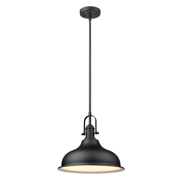 One Light Pendant from the Virginia collection in Matte Black finish