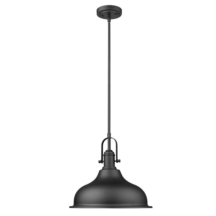 One Light Pendant from the Virginia collection in Matte Black finish
