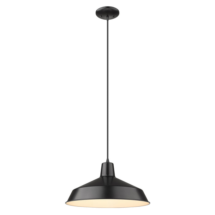 One Light Pendant from the Alcove collection in Matte Black finish