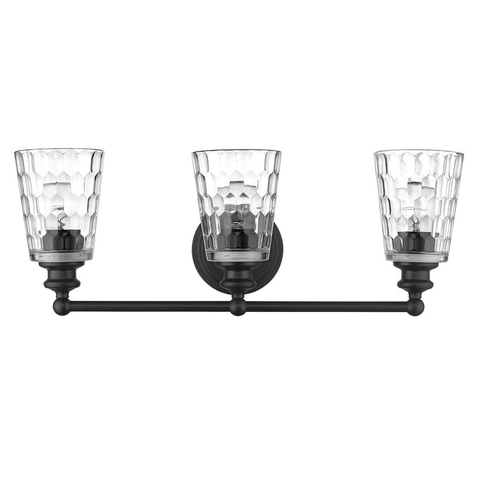 Three Light Vanity from the Mae collection in Matte Black finish