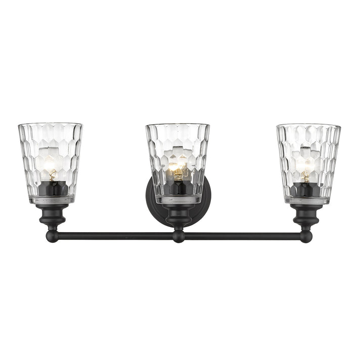 Three Light Vanity from the Mae collection in Matte Black finish