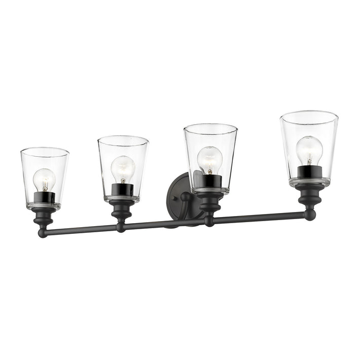 Four Light Vanity from the Ceil collection in Matte Black finish