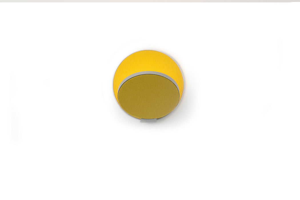 LED Wall Sconce from the Gravy collection in Silver, Honeydew Felt finish