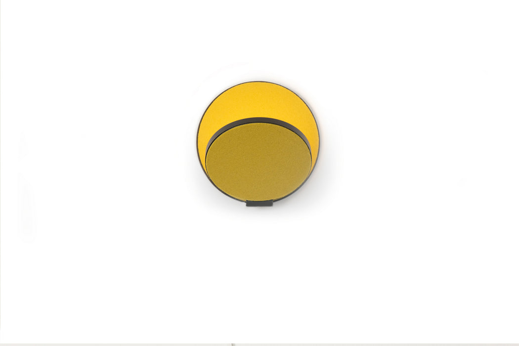 LED Wall Sconce from the Gravy collection in Metallic Black, Honeydew (Felt) finish