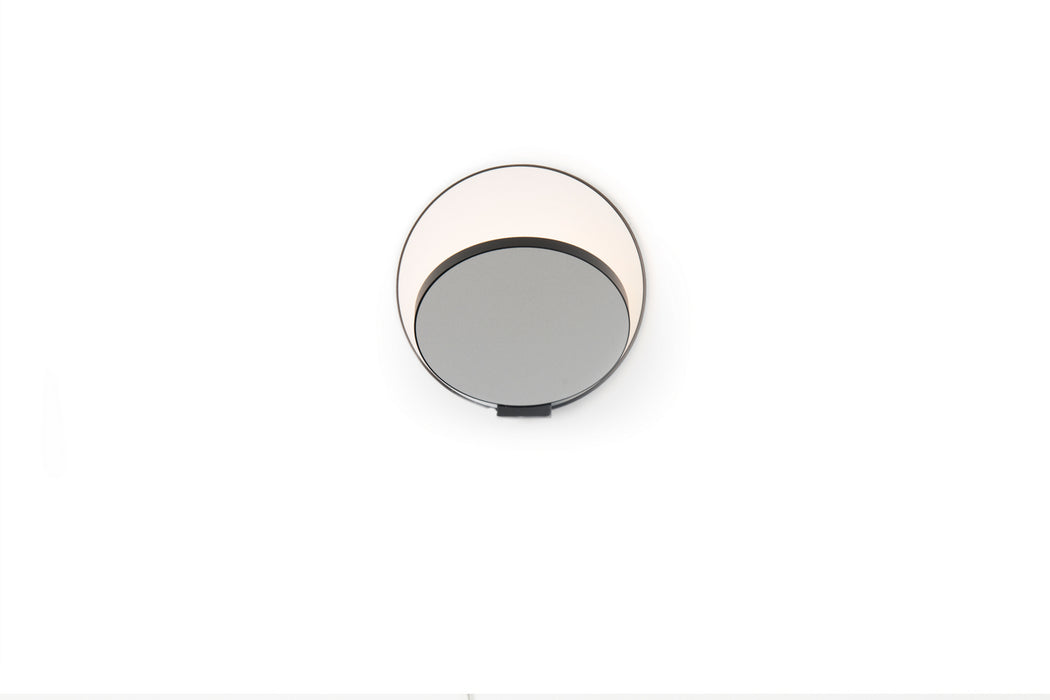 LED Wall Sconce from the Gravy collection in Metallic Black, Silver finish