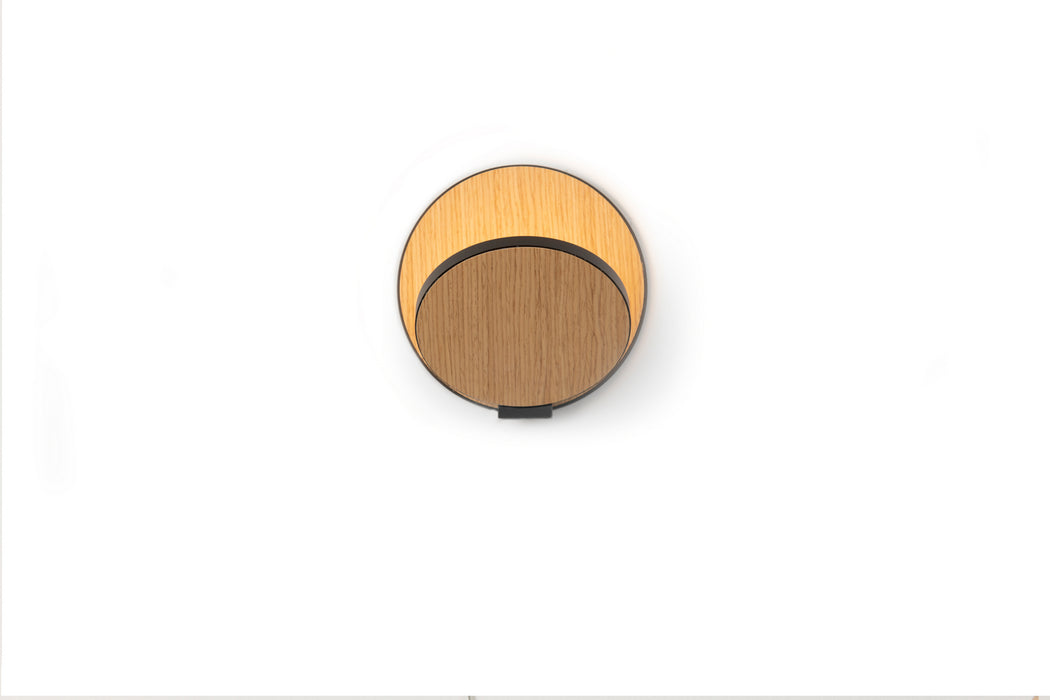 LED Wall Sconce from the Gravy collection in Metallic Black, White Oak finish