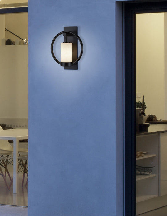 One Light Outdoor Wall Sconce from the Clouds™ collection in Matte Black finish