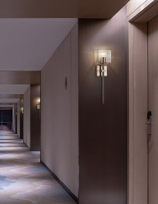 One Light Wall Sconce from the Fusion™ collection in Brushed Brass finish