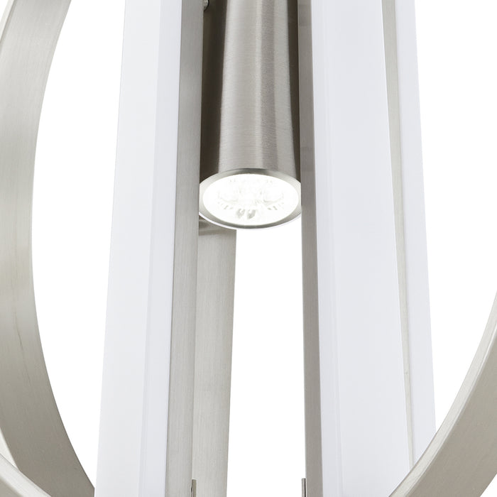 LED Chandelier from the No Shade Material collection in Brushed Nickel finish