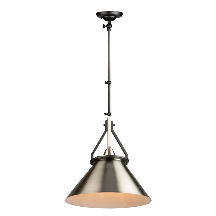 One Light Sconce/Pendant from the Brydon collection in Black and Brushed Nickel finish