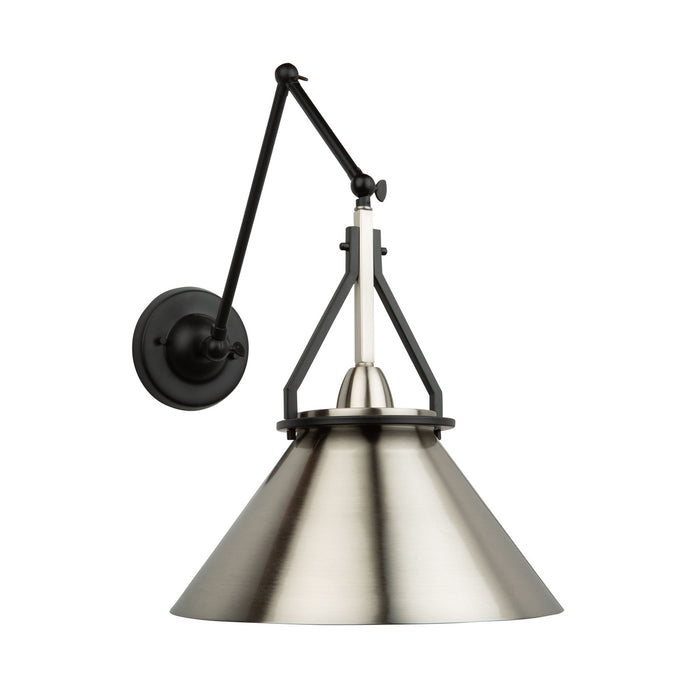 One Light Sconce/Pendant from the Brydon collection in Black and Brushed Nickel finish