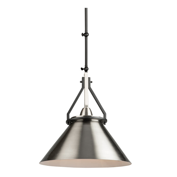 One Light Sconce/Pendant from the Brydon collection in Black and Brushed Nickel finish
