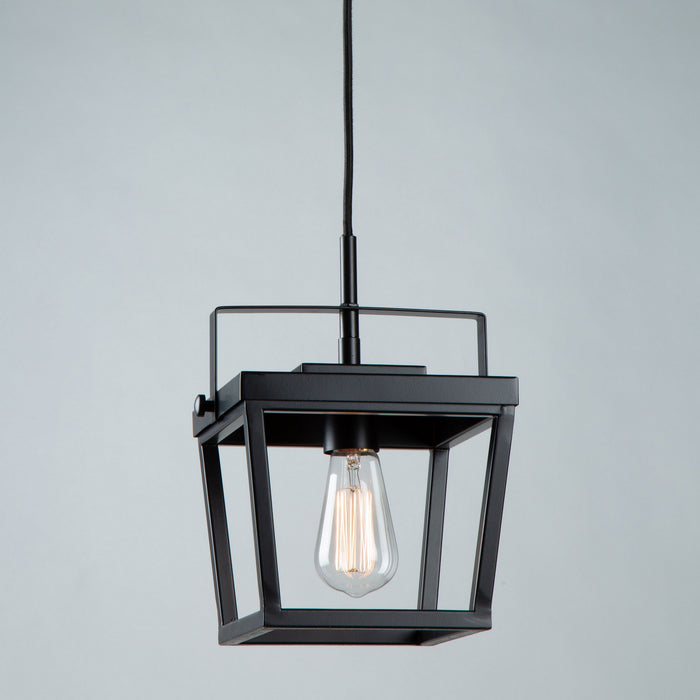 One Light Pendant from the Carriage collection in Black finish