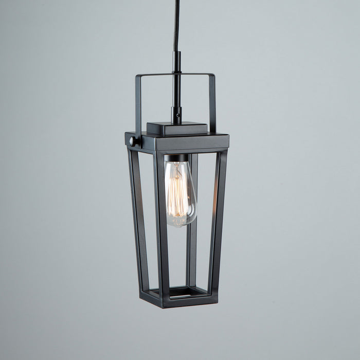 One Light Pendant from the Carriage collection in Black finish