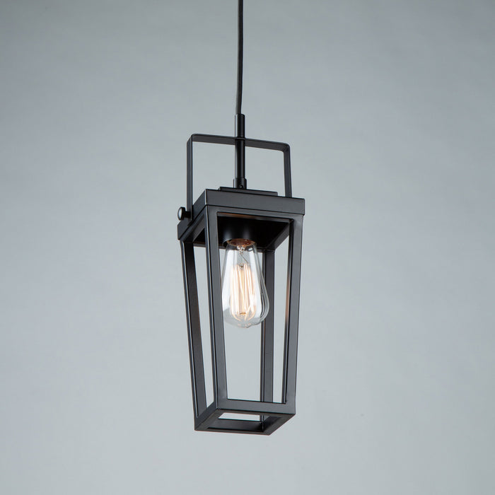 One Light Pendant from the Carriage collection in Black finish