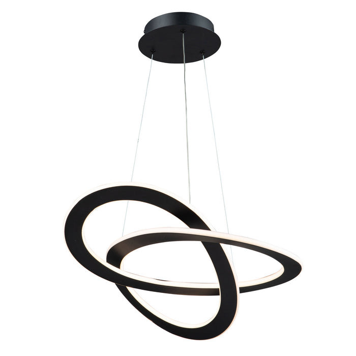 LED Chandelier from the Wave collection in Black finish