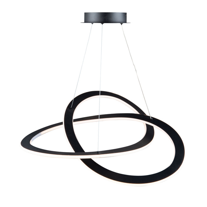 LED Chandelier from the Wave collection in Black finish