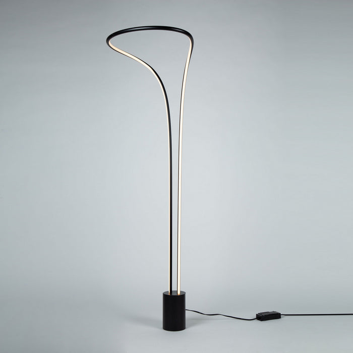 LED Floor Lamp from the Cortina collection in Matte Black finish