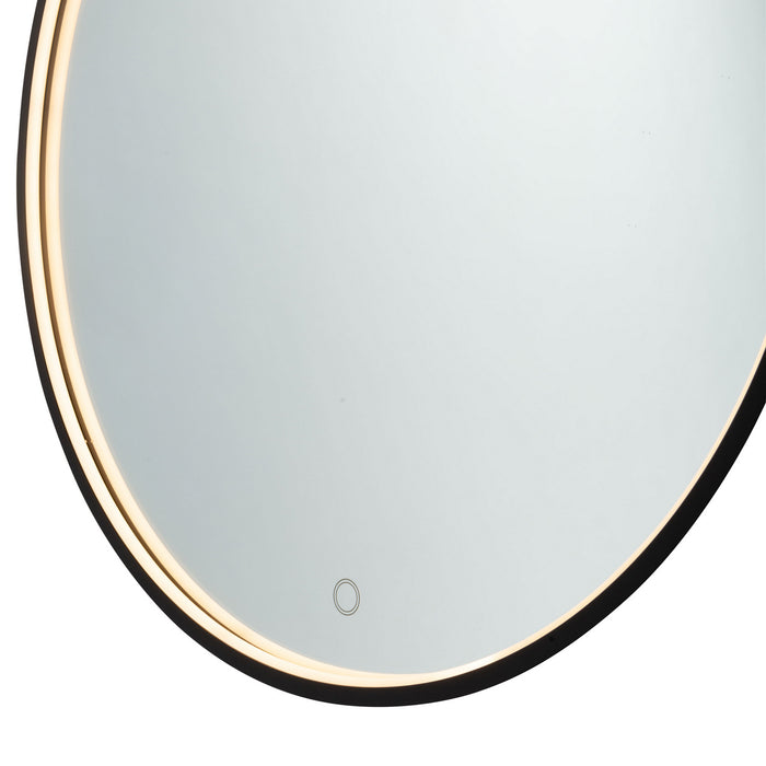 LED Mirror from the Reflections collection in Matte Black finish