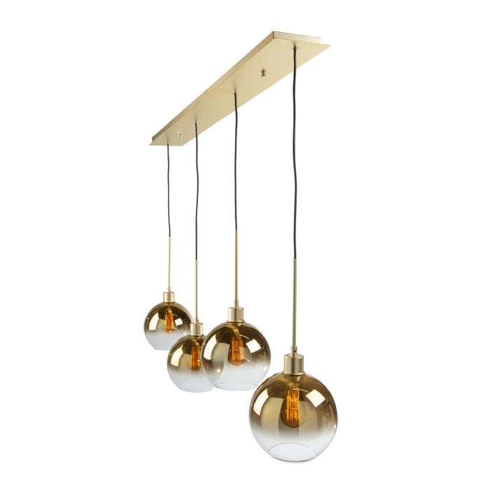 Four Light Island Pendant from the Morning Mist collection in Gold finish