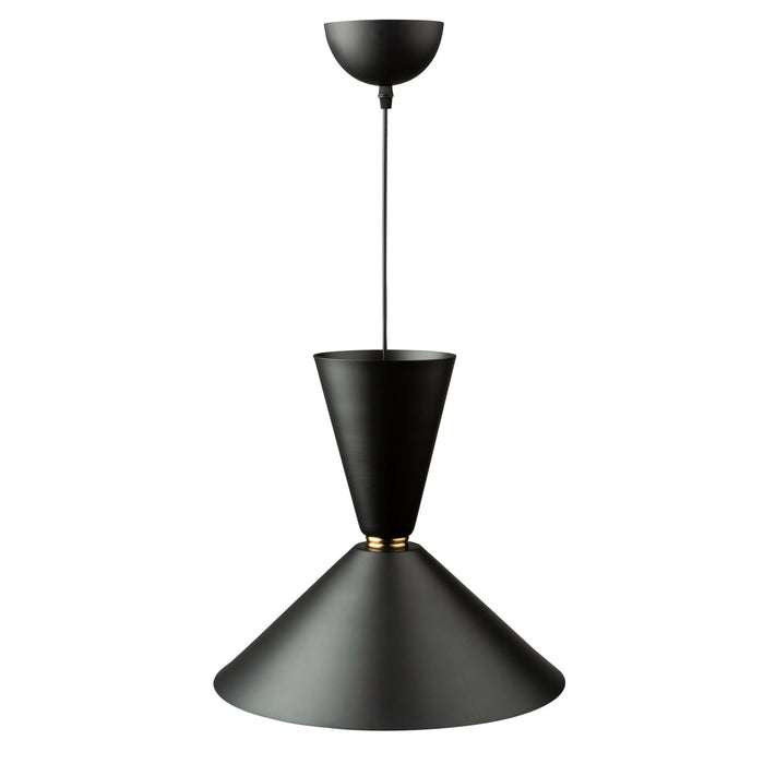 One Light Pendant from the Tempo collection in Matte Black and Brass finish