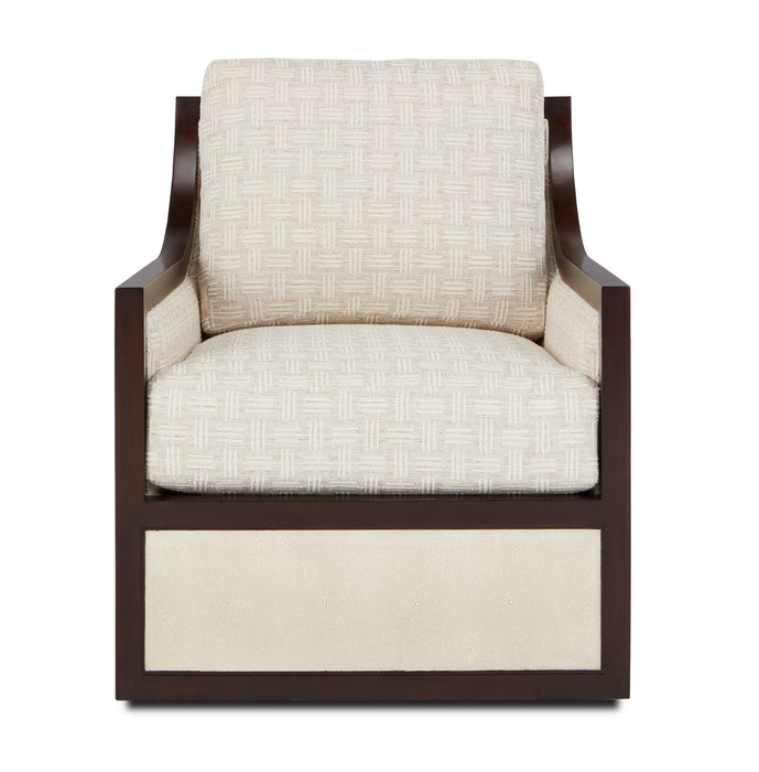Chair in Ivory/Dark Walnut finish