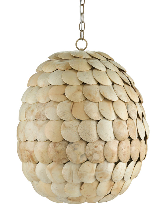 Three Light Pendant in Coco Cream finish