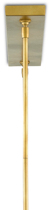 Four Light Chandelier in Contemporary Gold Leaf/Abaca Rope finish