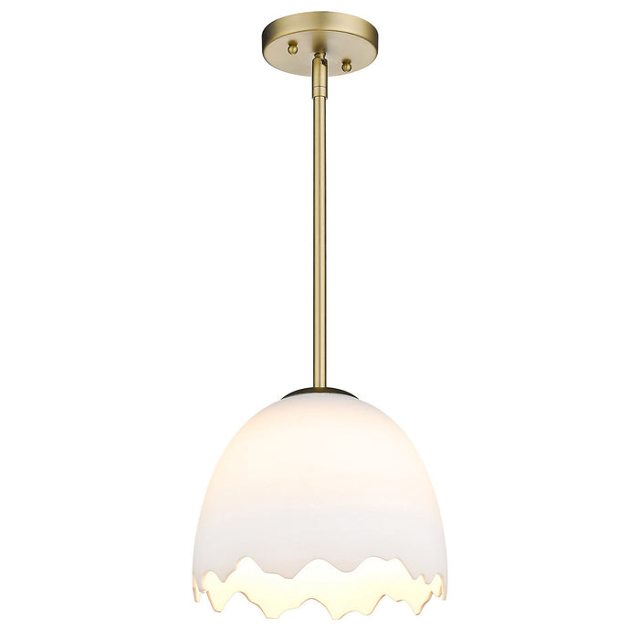 One Light Pendant in Brushed Champagne Bronze finish