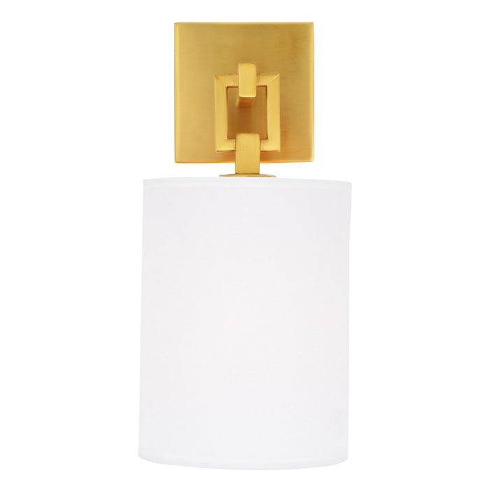 One Light Wall Sconce from the Warick collection in Satin Brass finish