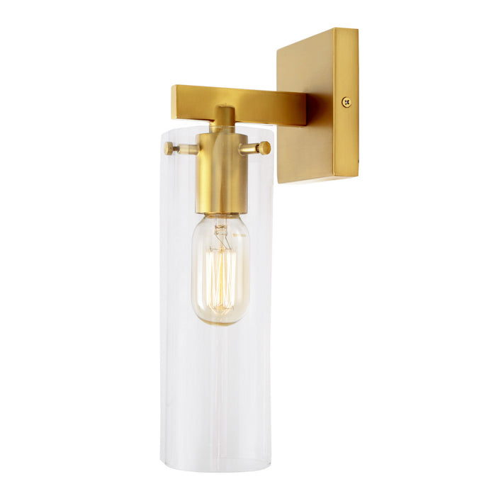 One Light Wall Sconce from the Warick collection in Satin Brass finish