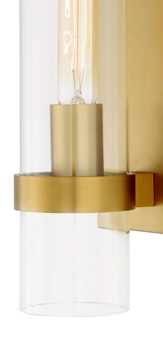 One Light Wall Sconce from the Highland collection in Satin Brass finish