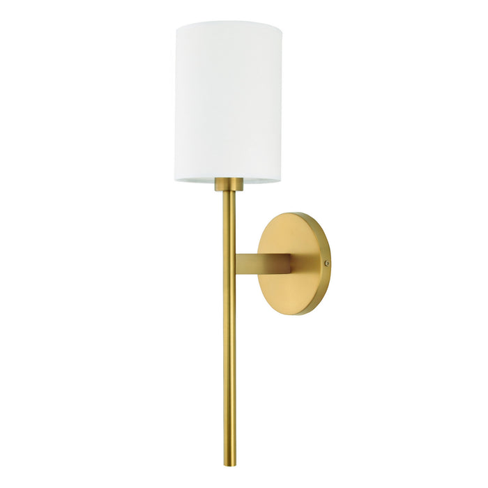 One Light Wall Sconce from the Larchmont collection in Satin Brass finish
