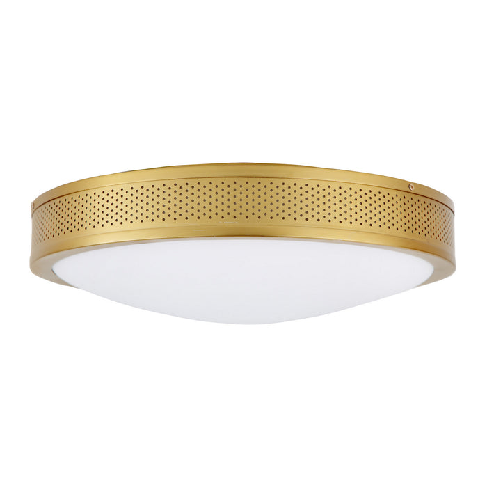 Two Light Flushmount from the Surrey collection in Satin Brass finish