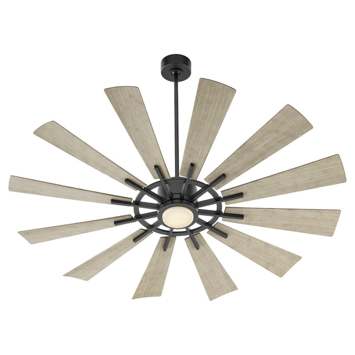 60``Patio Fan from the Cirque collection in Matte Black finish