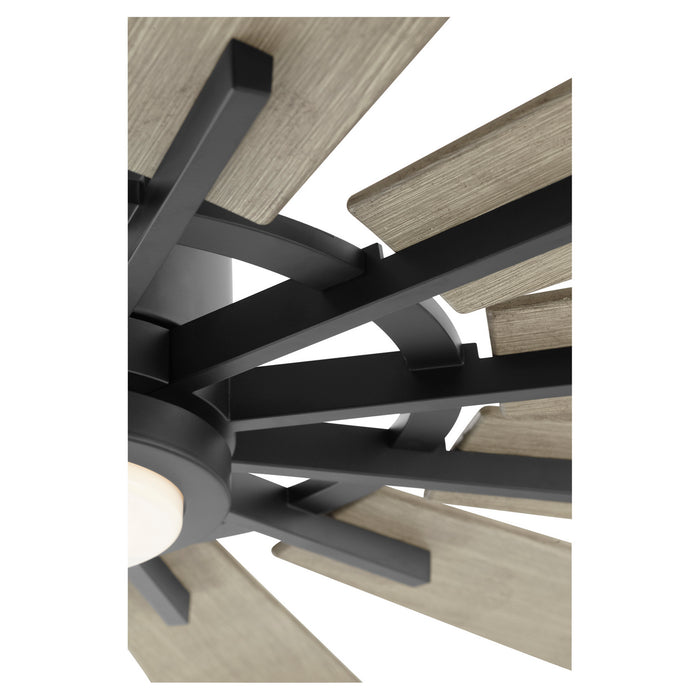 60``Patio Fan from the Cirque collection in Matte Black finish