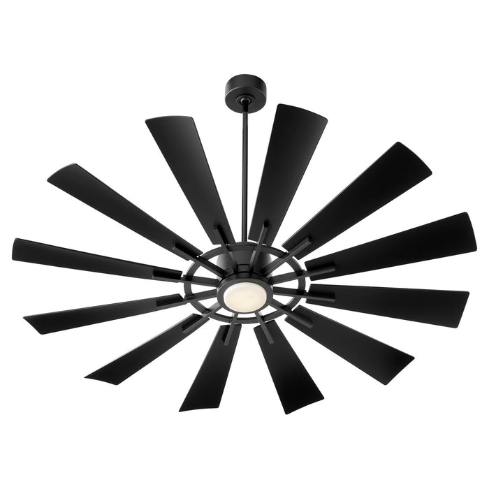 60``Patio Fan from the Cirque collection in Matte Black finish