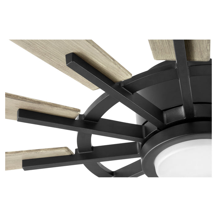 60``Patio Fan from the Cirque collection in Matte Black finish