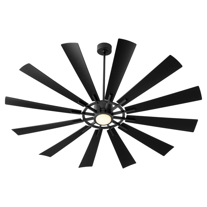 72``Patio Fan from the Cirque collection in Matte Black finish