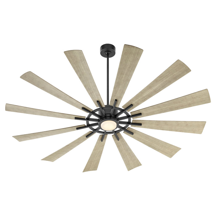 72``Patio Fan from the Cirque collection in Matte Black finish