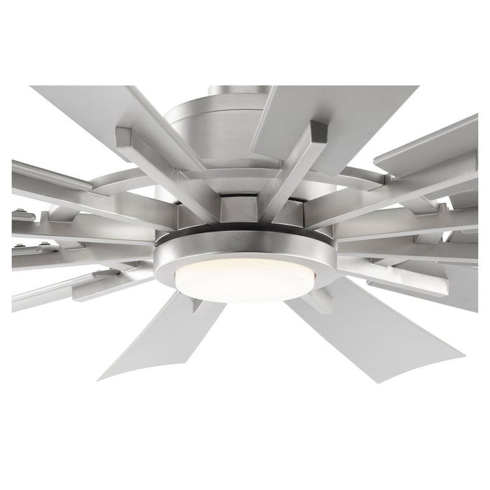 72``Patio Fan from the Cirque collection in Satin Nickel finish