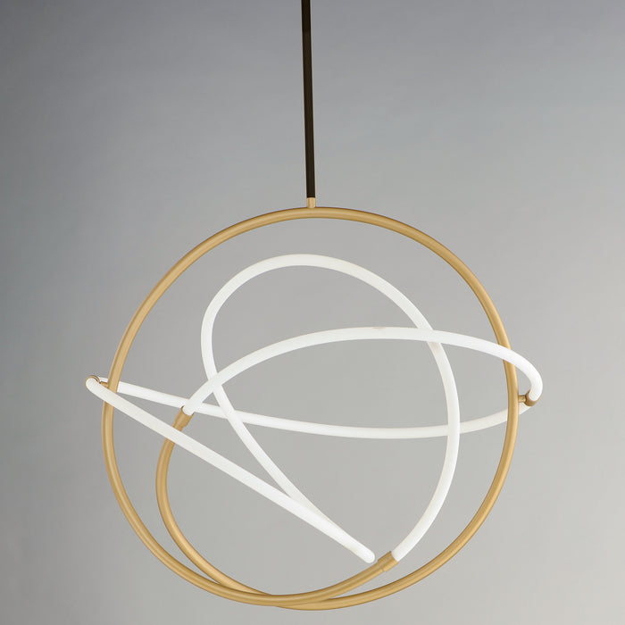 LED Pendant from the Mobius collection in Black / Gold finish