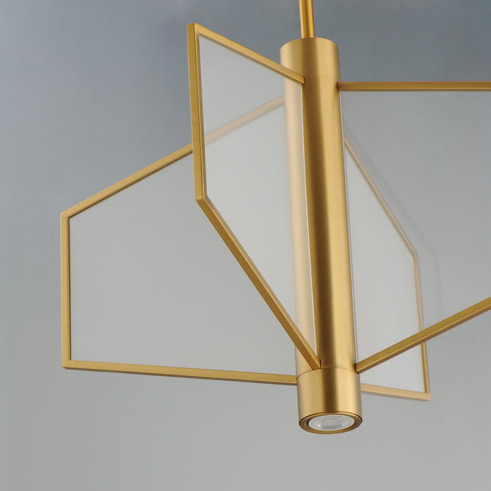 LED Pendant from the Telstar collection in Natural Aged Brass finish