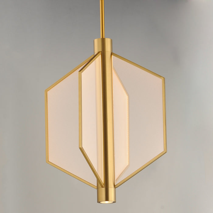 LED Pendant from the Telstar collection in Natural Aged Brass finish