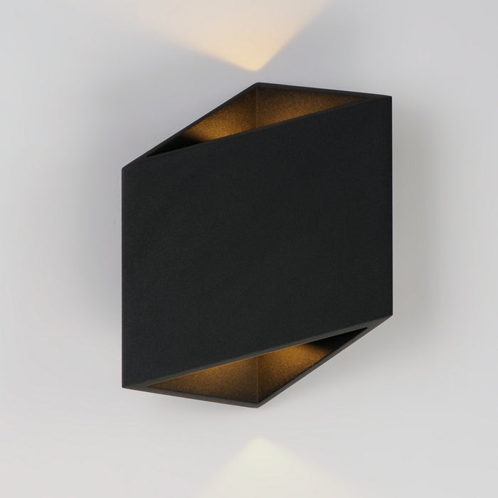 LED Outdoor Wall Sconce from the Alumilux Facet collection in Black finish